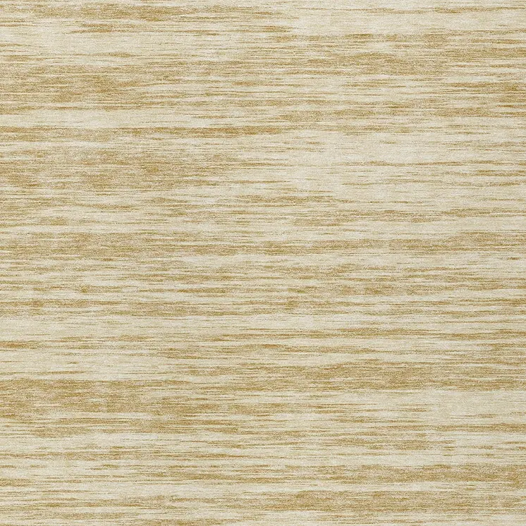 5' X 8' Gold And Ivory Abstract Washable Indoor Outdoor Area Rug