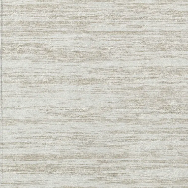 3' X 5' Ivory And Beige Abstract Washable Indoor Outdoor Area Rug