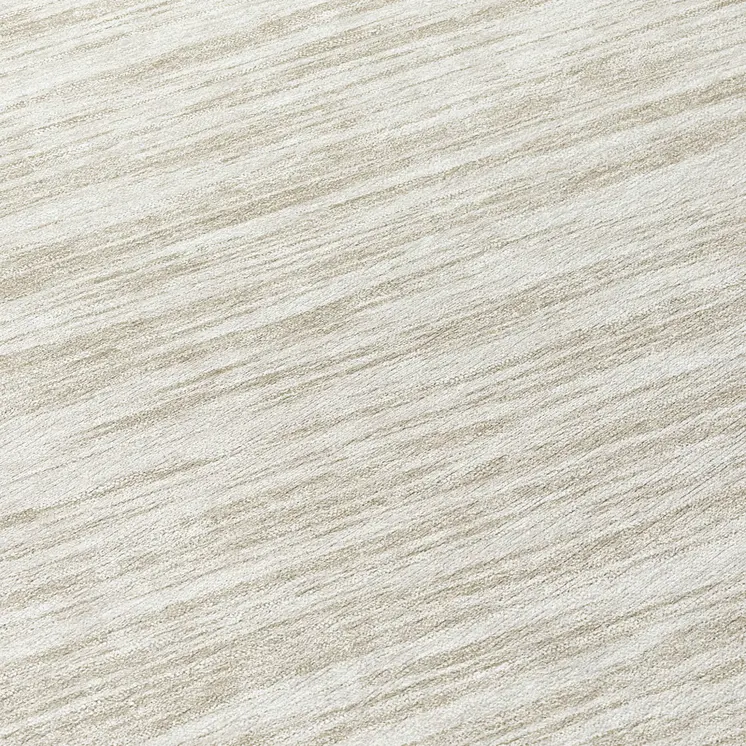 8' Ivory And Beige Round Abstract Washable Indoor Outdoor Area Rug