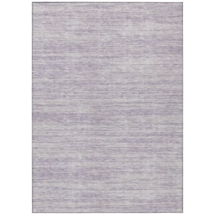 5' X 8' Lavender And Lilac Abstract Washable Indoor Outdoor Area Rug