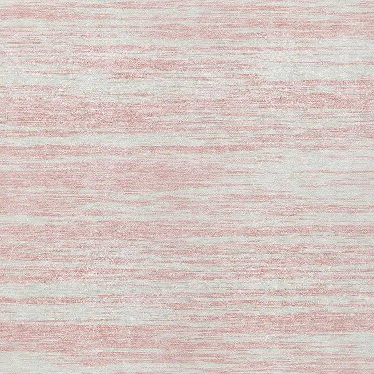9' X 12' Pink And Ivory Abstract Washable Indoor Outdoor Area Rug