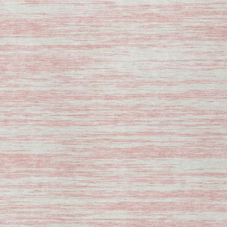10' X 14' Pink And Ivory Abstract Washable Indoor Outdoor Area Rug