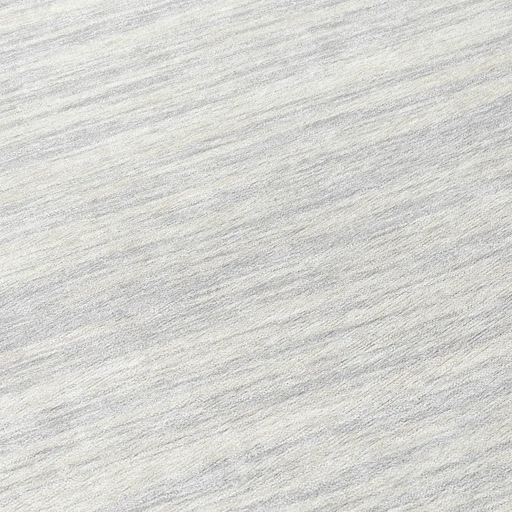8' Silver And Ivory Round Abstract Washable Indoor Outdoor Area Rug