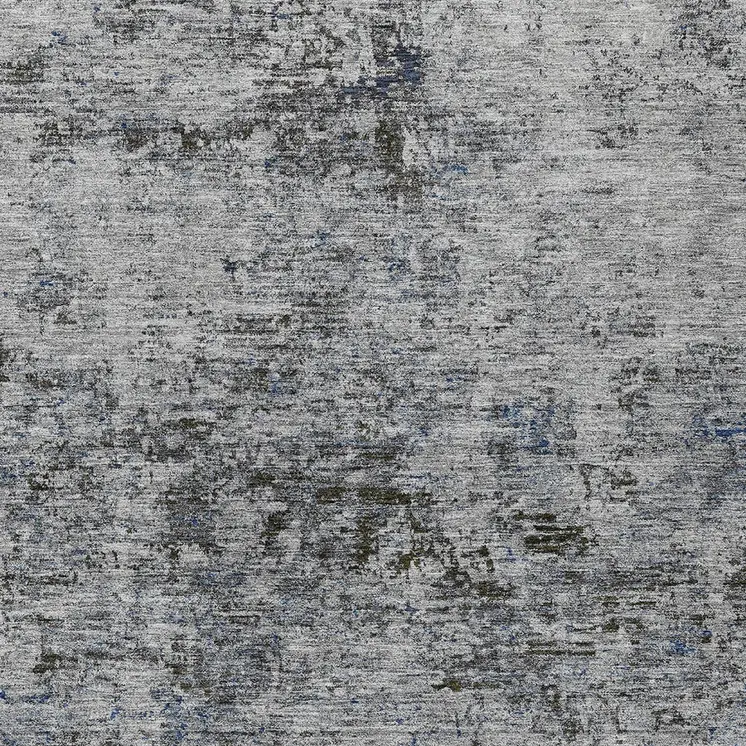 10' X 14' Gray And Silver Abstract Washable Indoor Outdoor Area Rug