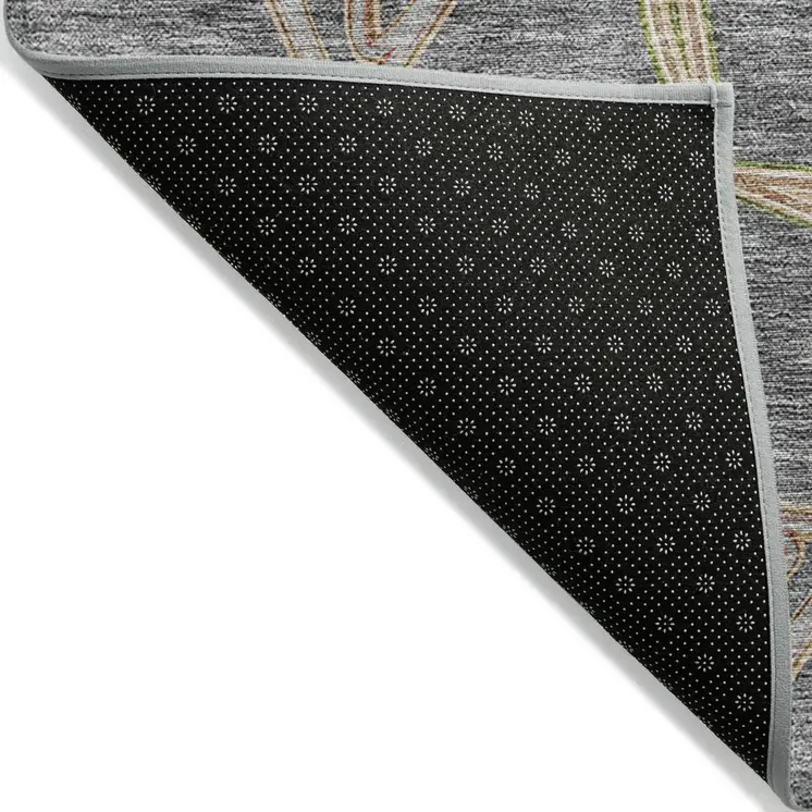 10' X 14' Gray And Brown Geometric Washable Indoor Outdoor Area Rug