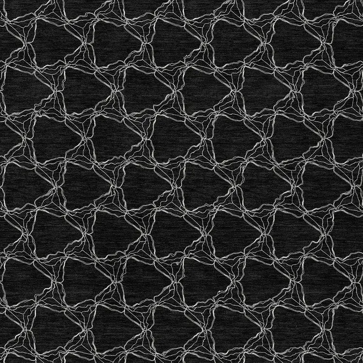 3' X 5' Black And White Geometric Washable Indoor Outdoor Area Rug