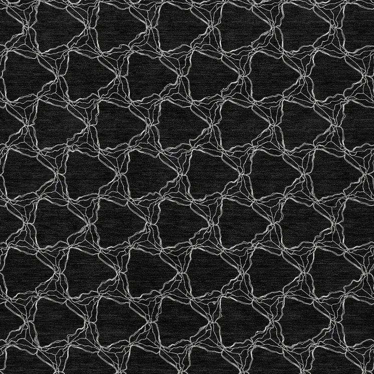 5' X 8' Black And White Geometric Washable Indoor Outdoor Area Rug