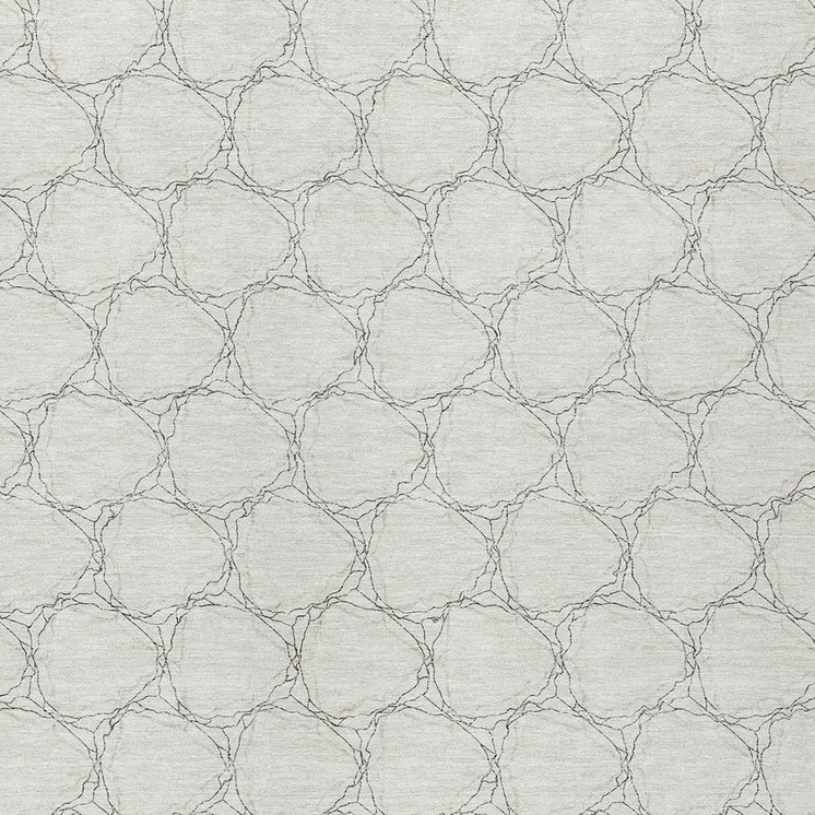 10' X 14' Ivory And Black Geometric Washable Indoor Outdoor Area Rug