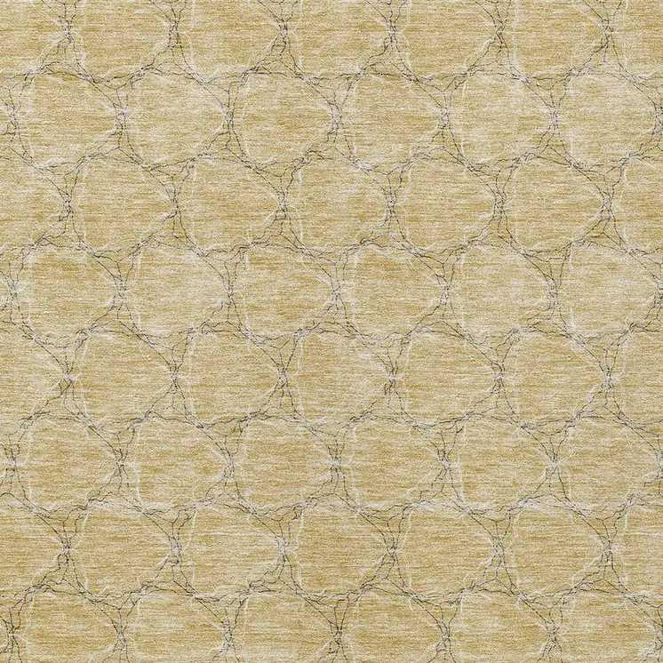 10' X 14' Wheat And Gray Geometric Washable Indoor Outdoor Area Rug