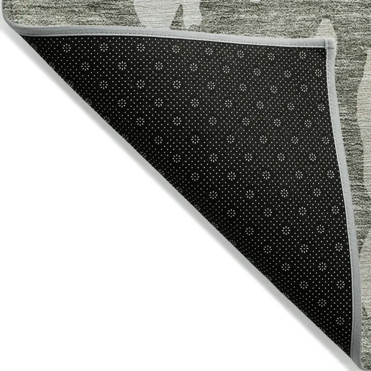 10' X 14' Sage And Ivory Abstract Washable Indoor Outdoor Area Rug