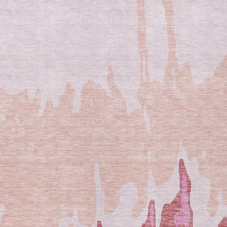 5' X 8' Blush And Pink Abstract Washable Indoor Outdoor Area Rug