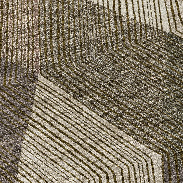 8' Brown Beige And Gold Round Argyle Washable Indoor Outdoor Area Rug