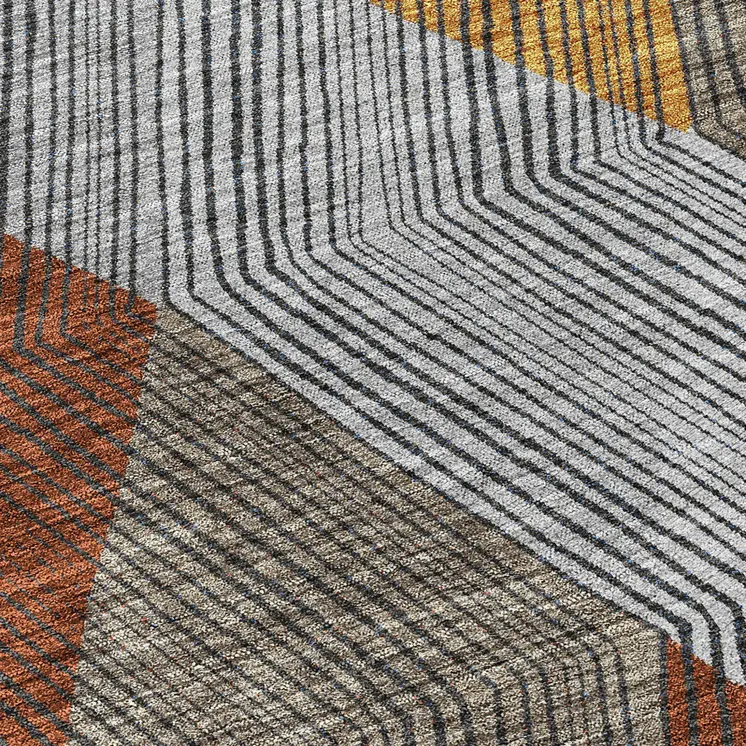8' Gray Gold And Blue Round Argyle Washable Indoor Outdoor Area Rug