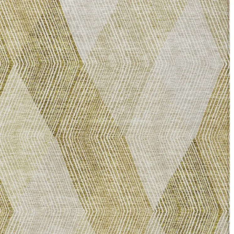 3' X 5' Ivory Wheat And Beige Argyle Washable Indoor Outdoor Area Rug