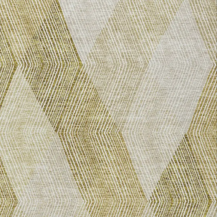 5' X 8' Ivory Wheat And Beige Argyle Washable Indoor Outdoor Area Rug