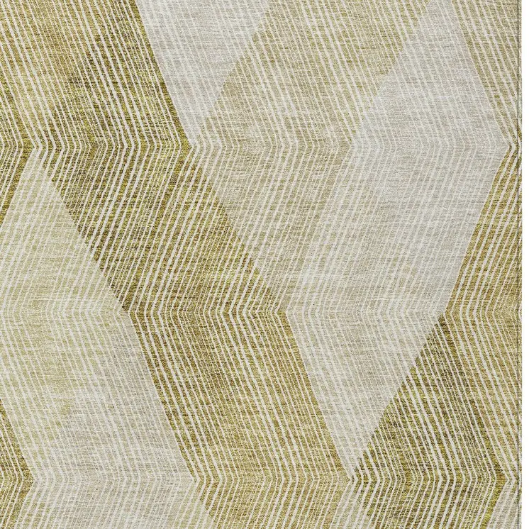 8' X 10' Ivory Wheat And Beige Argyle Washable Indoor Outdoor Area Rug