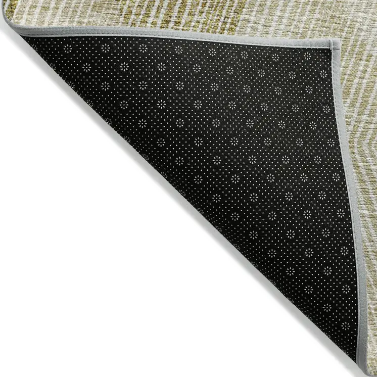 9' X 12' Ivory Wheat And Beige Argyle Washable Indoor Outdoor Area Rug