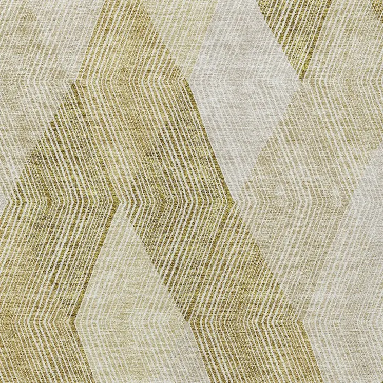 10' X 14' Ivory Wheat And Beige Argyle Washable Indoor Outdoor Area Rug
