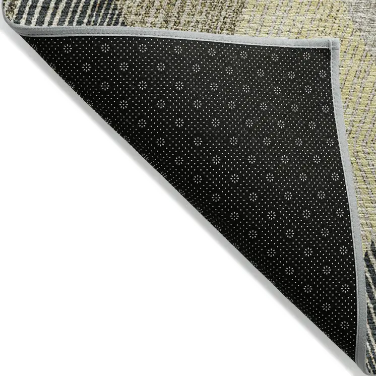 9' X 12' Brown Gold And Taupe Argyle Washable Indoor Outdoor Area Rug