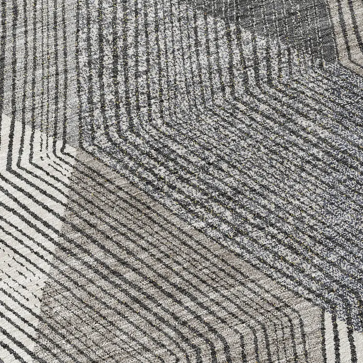 8' Pewter Gray And Gold Round Argyle Washable Indoor Outdoor Area Rug
