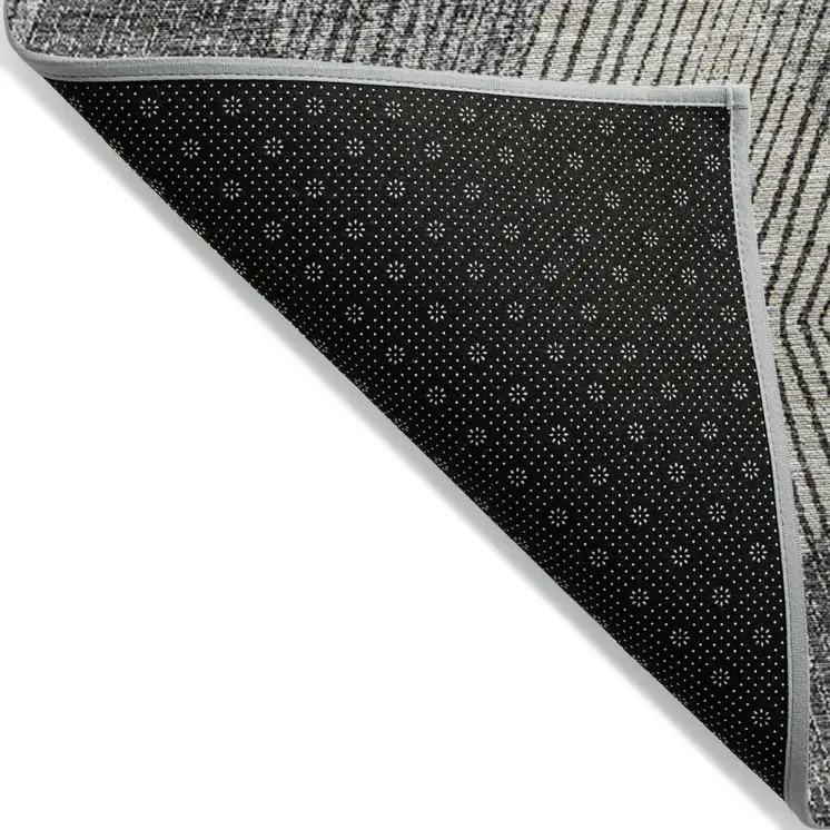 10' X 14' Pewter Gray And Gold Argyle Washable Indoor Outdoor Area Rug