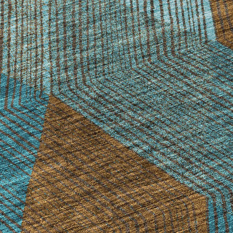 8' Teal Blue Aqua And Brown Round Argyle Washable Indoor Outdoor Area Rug