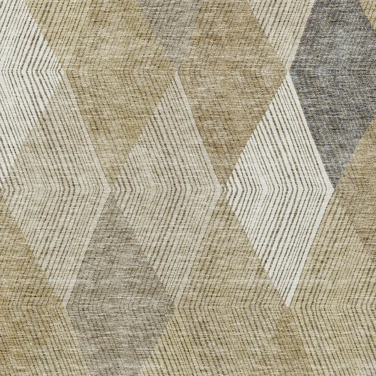 8' X 10' Wheat Taupe And Ivory Argyle Washable Indoor Outdoor Area Rug