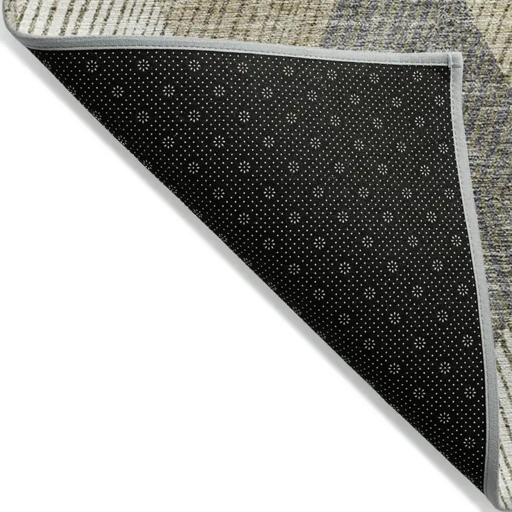 9' X 12' Wheat Taupe And Ivory Argyle Washable Indoor Outdoor Area Rug