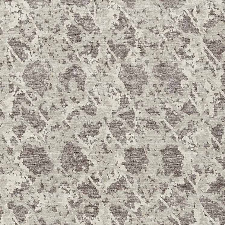 8' X 10' Taupe And Ivory Abstract Washable Indoor Outdoor Area Rug