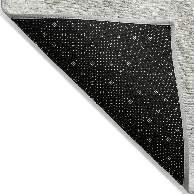 9' X 12' Beige And Ivory Abstract Washable Indoor Outdoor Area Rug