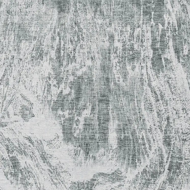 10' X 14' Gray And Ivory Abstract Washable Indoor Outdoor Area Rug