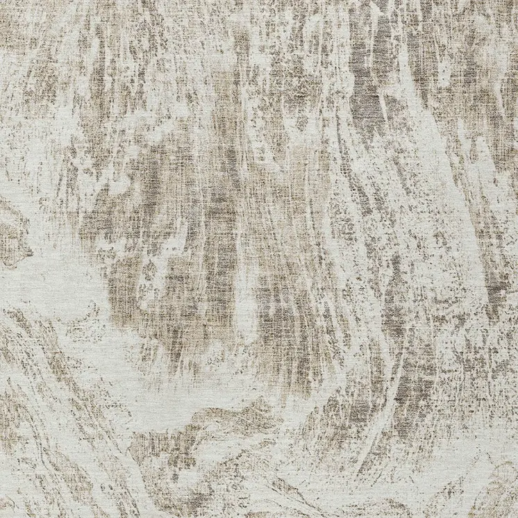 8' X 10' Taupe And Ivory Abstract Washable Indoor Outdoor Area Rug