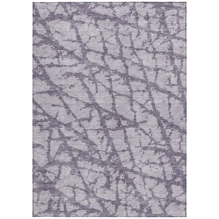 10' X 14' Lavender And Purple Abstract Washable Indoor Outdoor Area Rug