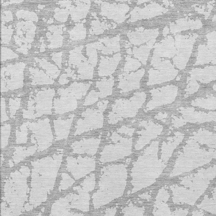 10' X 14' Silver And Gray Abstract Washable Indoor Outdoor Area Rug
