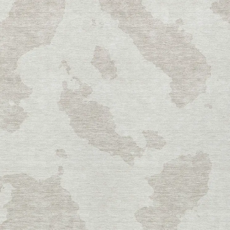 5' X 8' Ivory And Beige Abstract Washable Indoor Outdoor Area Rug