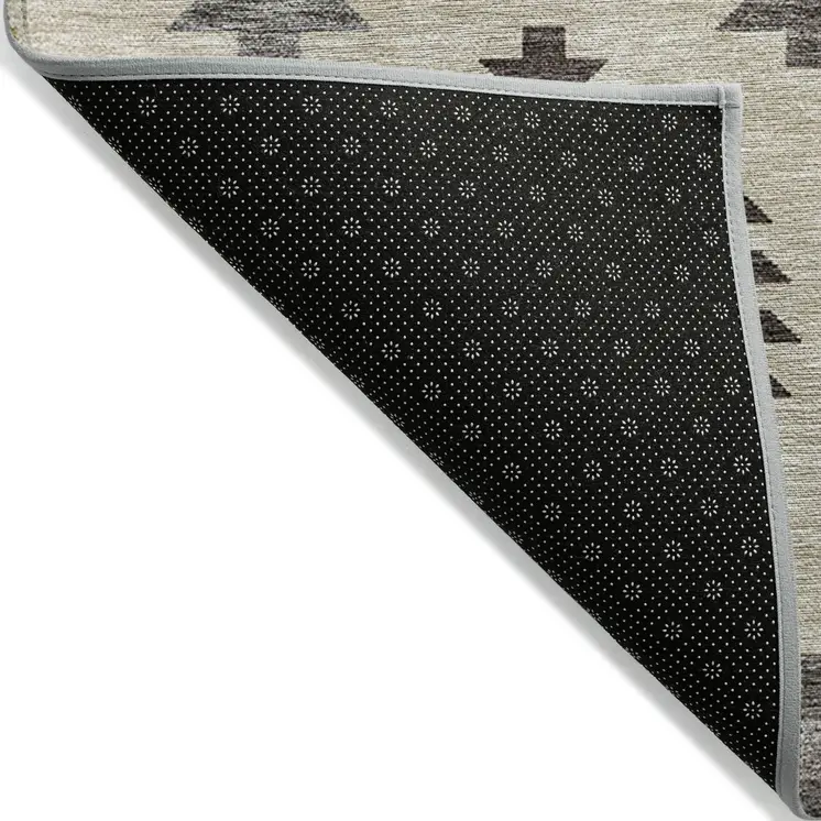 10' X 14' Beige Copper And Gray Southwestern Washable Indoor Outdoor Area Rug