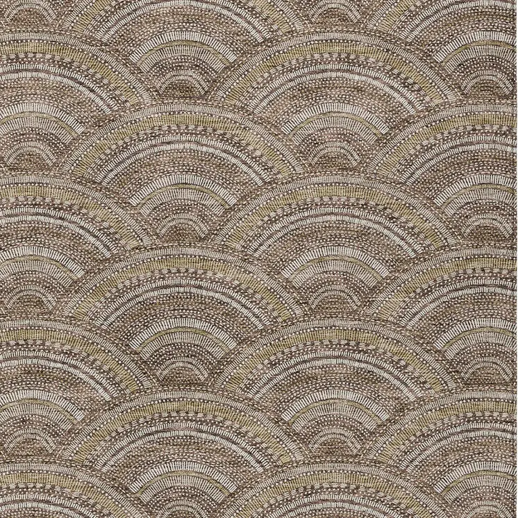 3' X 5' Brown Beige And Taupe Geometric Washable Indoor Outdoor Area Rug
