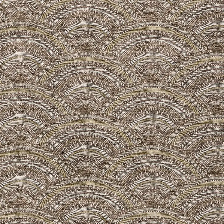 5' X 8' Brown Beige And Taupe Geometric Washable Indoor Outdoor Area Rug