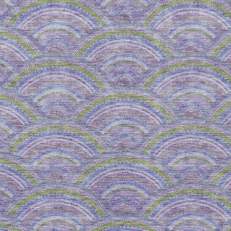 10' X 14' Lavender Sage And Ivory Geometric Washable Indoor Outdoor Area Rug