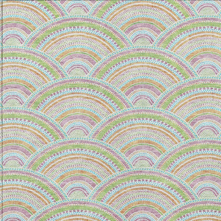 3' X 5' Pearl Orange And Purple Geometric Washable Indoor Outdoor Area Rug