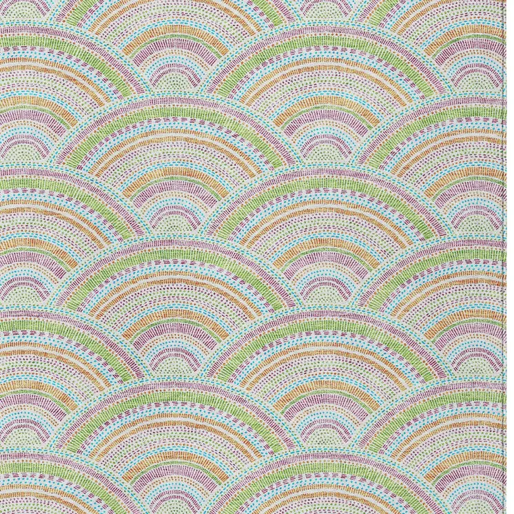 10' X 14' Pearl Orange And Purple Geometric Washable Indoor Outdoor Area Rug
