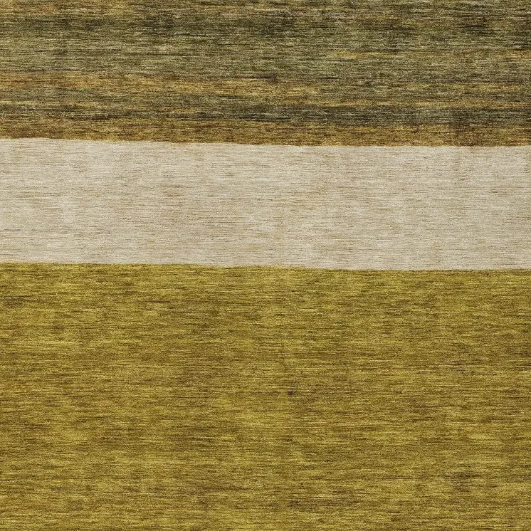 5' X 8' Gold Beige And Gray Abstract Washable Indoor Outdoor Area Rug