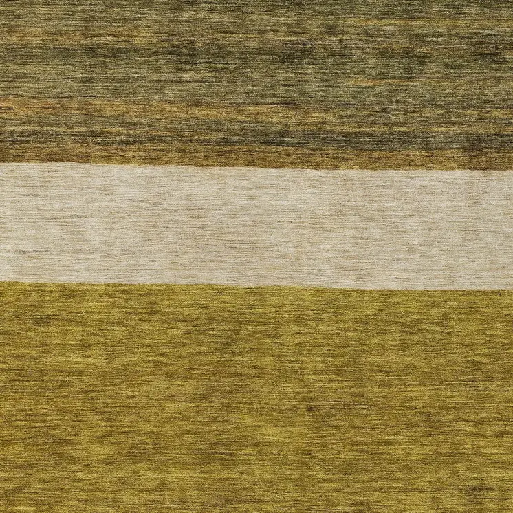 9' X 12' Gold Beige And Gray Abstract Washable Indoor Outdoor Area Rug
