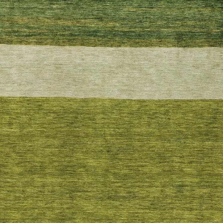 5' X 8' Olive Green Fern Green And Ivory Abstract Washable Indoor Outdoor Area Rug