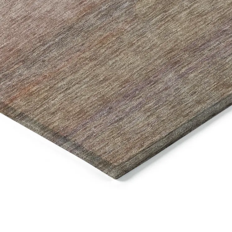 8' X 10' Salmon Rust And Taupe Abstract Washable Indoor Outdoor Area Rug