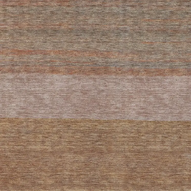10' X 14' Salmon Rust And Taupe Abstract Washable Indoor Outdoor Area Rug