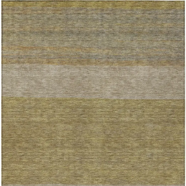3' X 5' Wheat Gold And Gray Abstract Washable Indoor Outdoor Area Rug