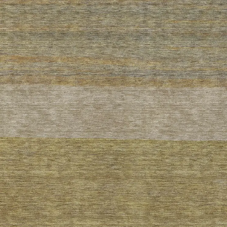 5' X 8' Wheat Gold And Gray Abstract Washable Indoor Outdoor Area Rug