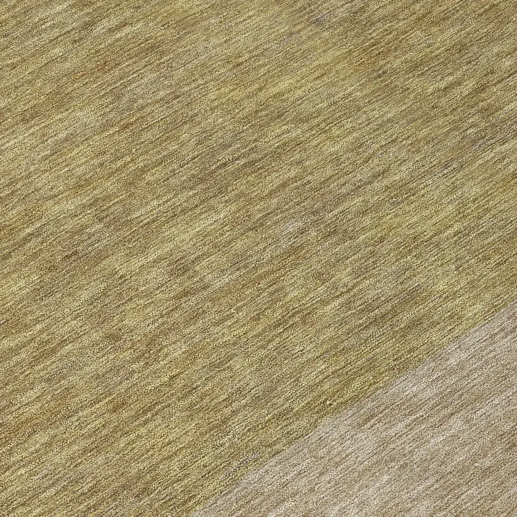 8' Wheat Gold And Gray Round Abstract Washable Indoor Outdoor Area Rug