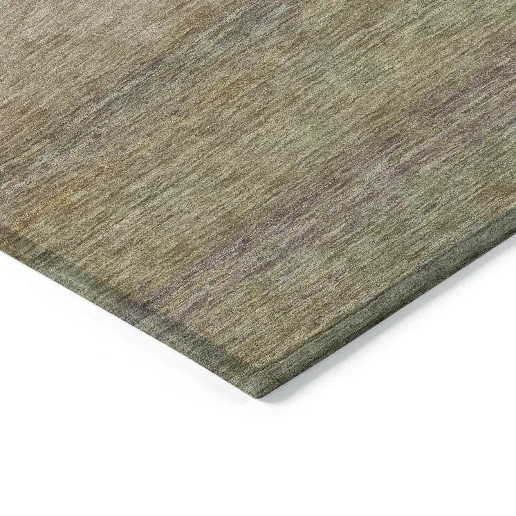 8' X 10' Wheat Gold And Gray Abstract Washable Indoor Outdoor Area Rug